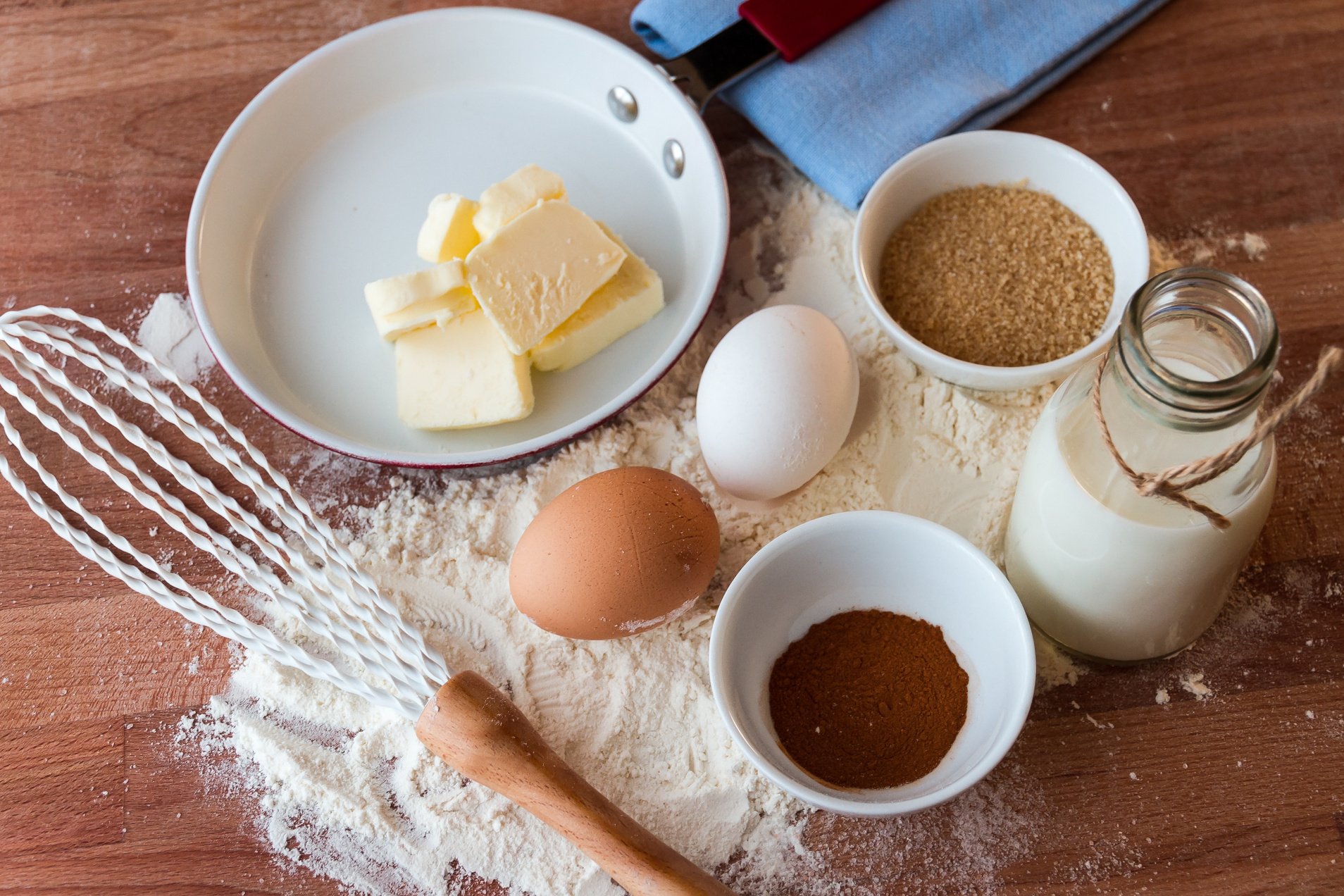 Top View Of Pastry Ingredients